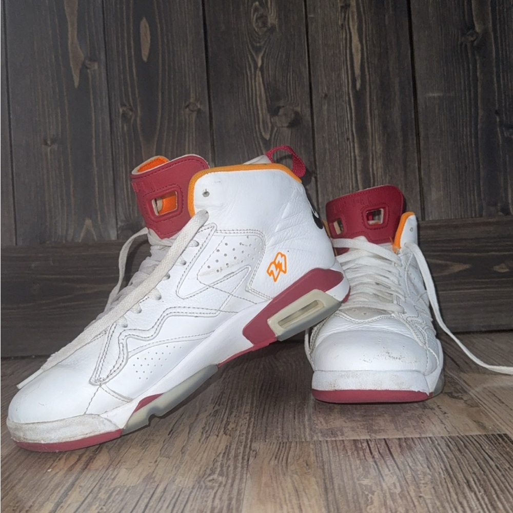 Men's Jordan 23 White and Red High-Top Sneakers (official)